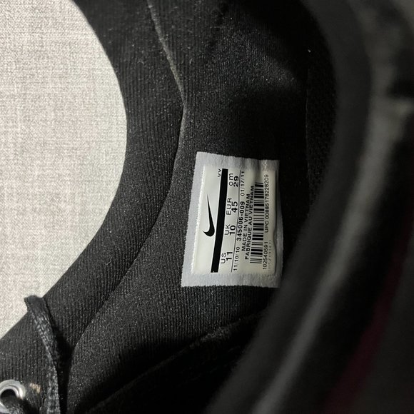 Retro Nike Air Toukol II Black / Blue Leather Trainers Size 11 - Picture 7 of 8